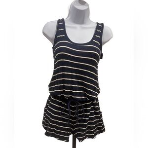 Saint Grace Women’s Navy & Cream Terry Romper Size Small - No Size/Fit like SM